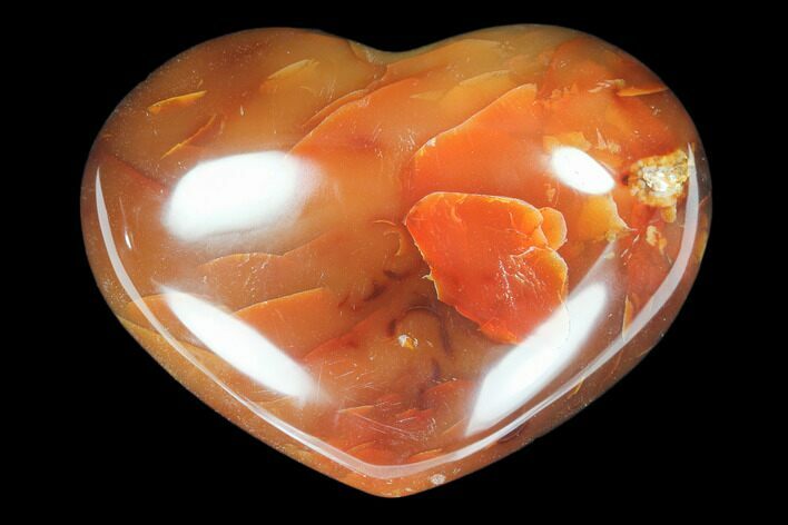 Colorful Carnelian Agate Heart #125730
